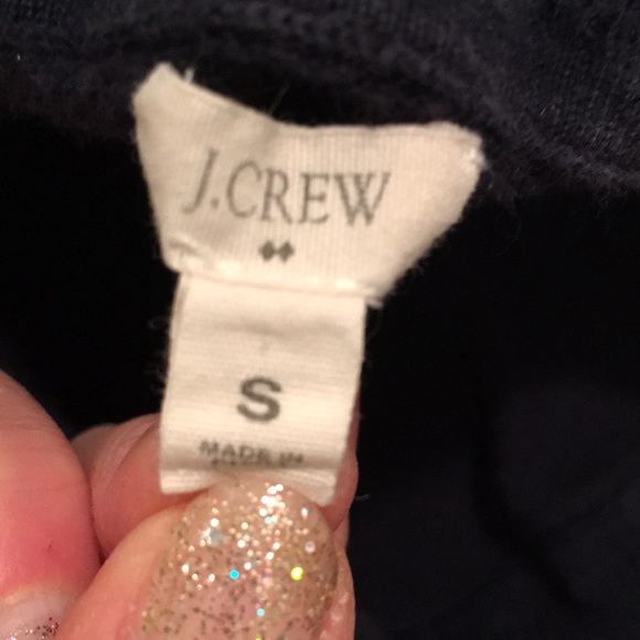 J. Crew Navy Long Sleeved Cotton V-Neck Sweater - Picture 5 of 5